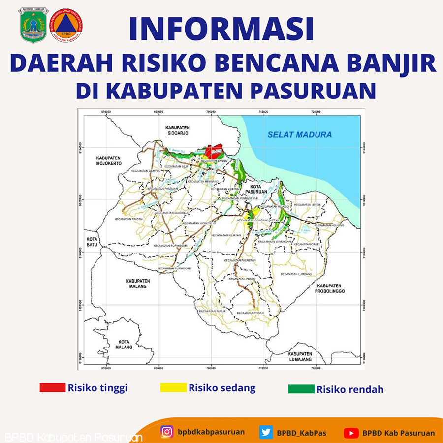 Daerah Risiko Bencana Banjir di Kabupaten Pasuruan