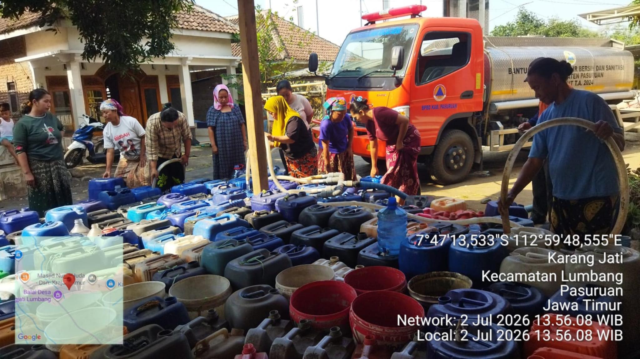 BPBD Kabupaten Pasuruan Tingkatkan Kesiapsiagaan Hadapi Musim Kemarau, Distribusi Air Bersih Berlanjut dan Kaji Cepat Dilakukan di Kecamatan Pasrepan